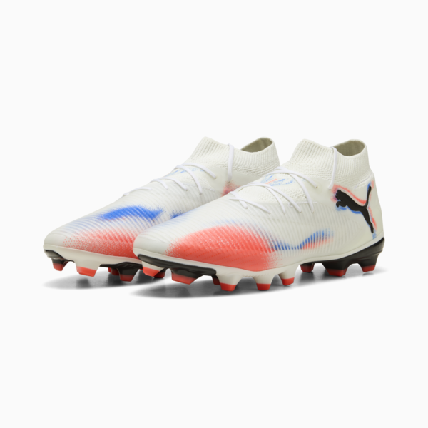 FUTURE 8 PRO FG/AG Football Boots Unisex, PUMA White-PUMA Black-Glowing Red, large-ZAF