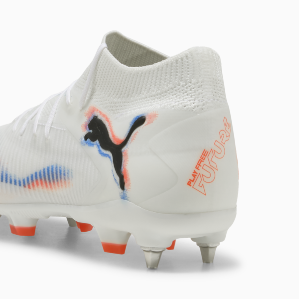 FUTURE 8 PRO MxSG Football Boots Unisex, PUMA White-PUMA Black-Glowing Red, large-ZAF