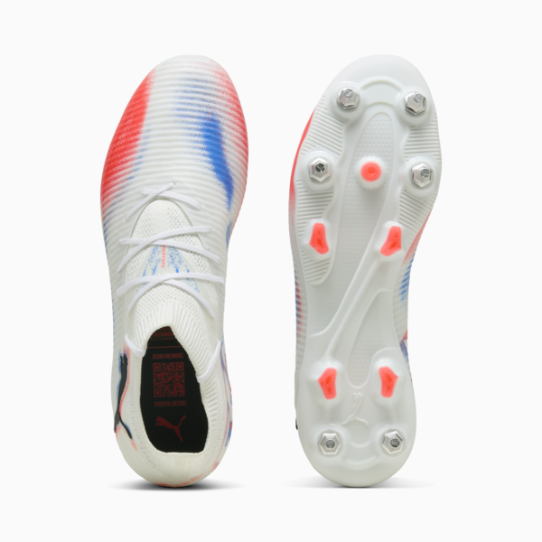 FUTURE 8 PRO MxSG Football Boots Unisex, PUMA White-PUMA Black-Glowing Red, large-ZAF