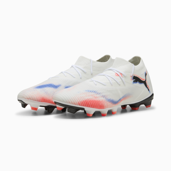 FUTURE 8 MATCH FG/AG Football Boots Unisex, PUMA White-PUMA Black-Glowing Red, large-ZAF