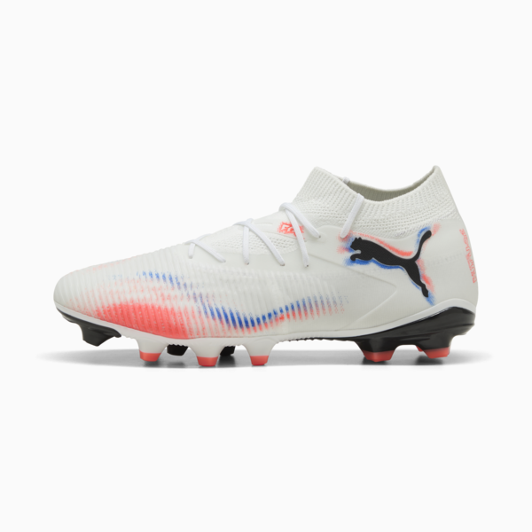 FUTURE 8 MATCH FG/AG Football Boots Unisex, PUMA White-PUMA Black-Glowing Red, large-ZAF