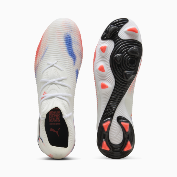 FUTURE 8 MATCH FG/AG Football Boots Unisex, PUMA White-PUMA Black-Glowing Red, large-ZAF