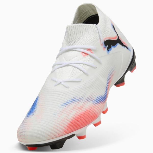 FUTURE 8 MATCH FG/AG Football Boots Unisex, PUMA White-PUMA Black-Glowing Red, large-ZAF