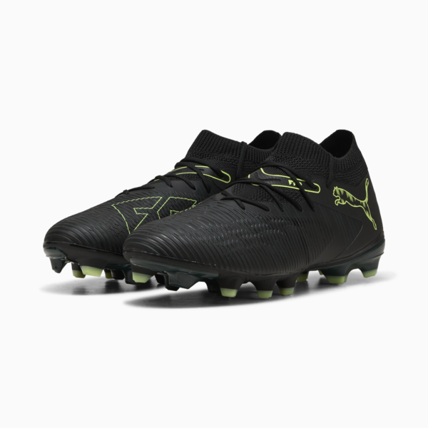FUTURE 8 MATCH FG/AG Football Boots Unisex, PUMA Black-Fizzy Light-Green Terrain, large-ZAF