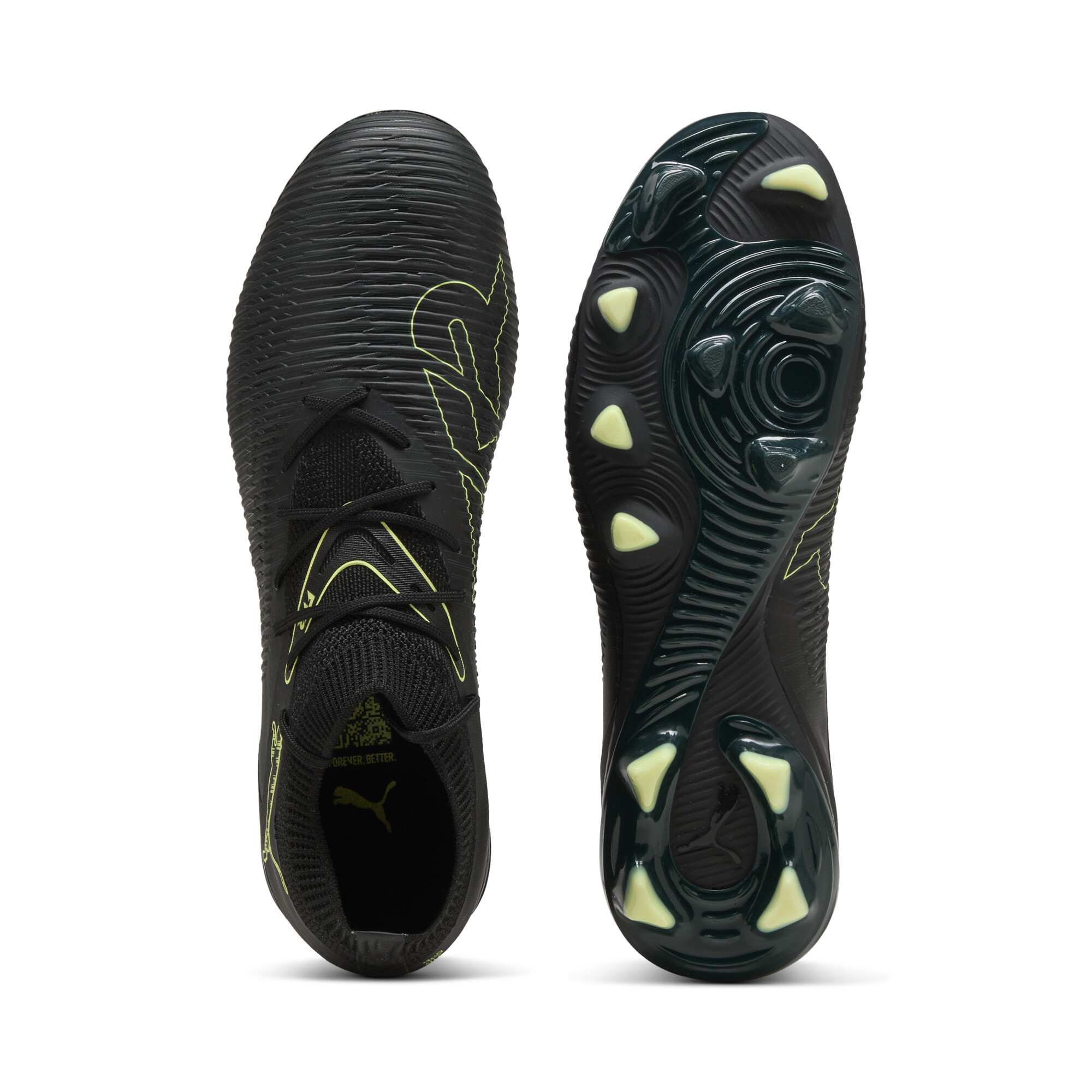 PUMA FUTURE 8 MATCH FG/AG uniseks voetbalschoenen, Groen/Zwart, Maat 47 thumbnail 4