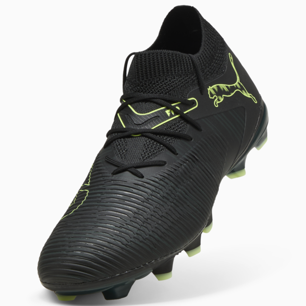 FUTURE 8 MATCH FG/AG Football Boots Unisex, PUMA Black-Fizzy Light-Green Terrain, large-ZAF
