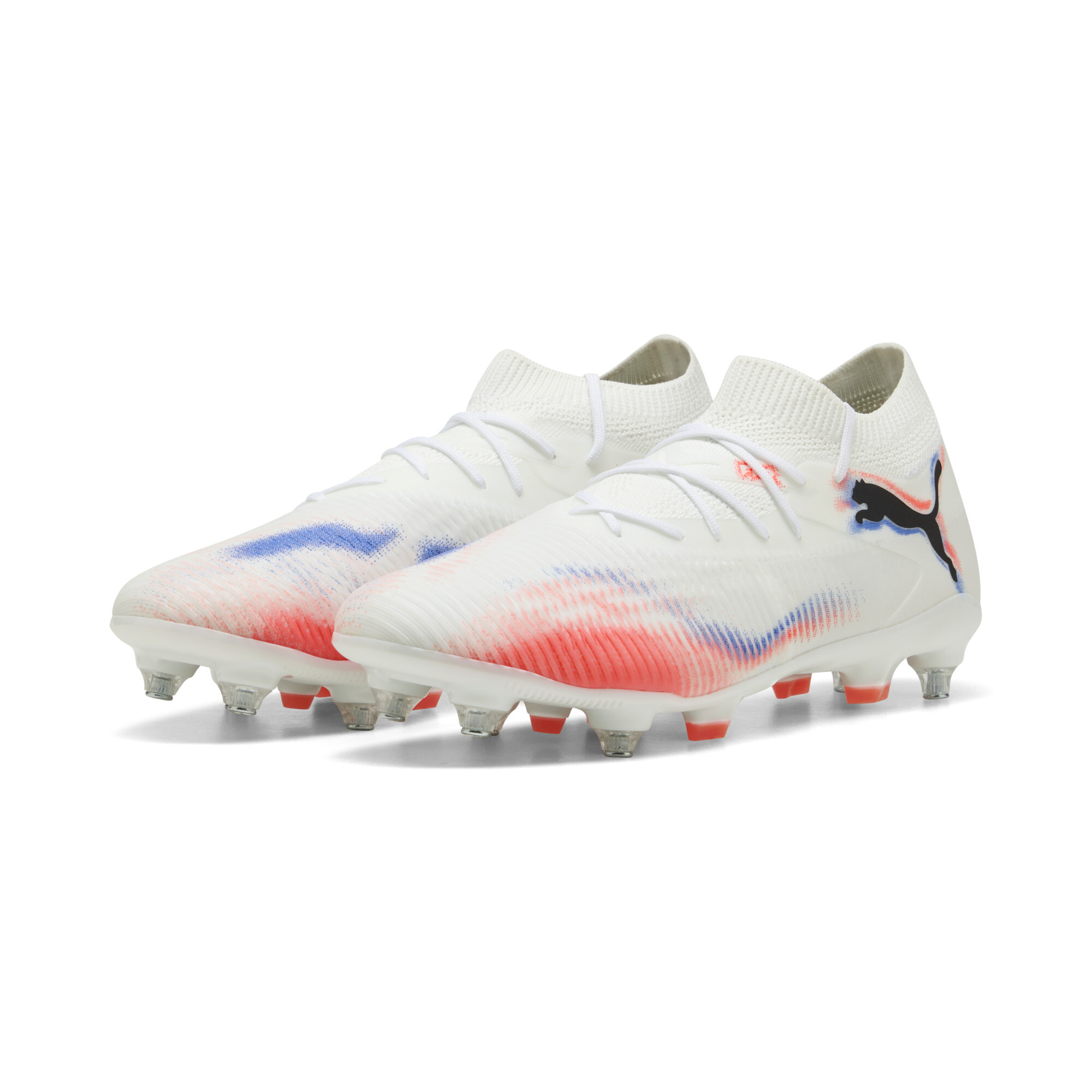 PUMA FUTURE 8 MATCH MxSG uniseks voetbalschoenen, Zwart/Rood/Wit, Maat 40 thumbnail 6