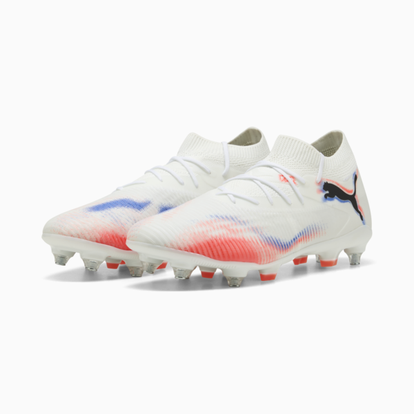 FUTURE 8 MATCH MxSG Football Boots Unisex, PUMA White-PUMA Black-Glowing Red, large-ZAF