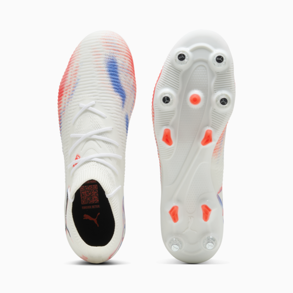 FUTURE 8 MATCH MxSG Football Boots Unisex, PUMA White-PUMA Black-Glowing Red, large-ZAF