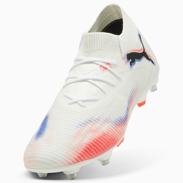 FUTURE 8 MATCH MxSG Football Boots Unisex, PUMA White-PUMA Black-Glowing Red, large-ZAF
