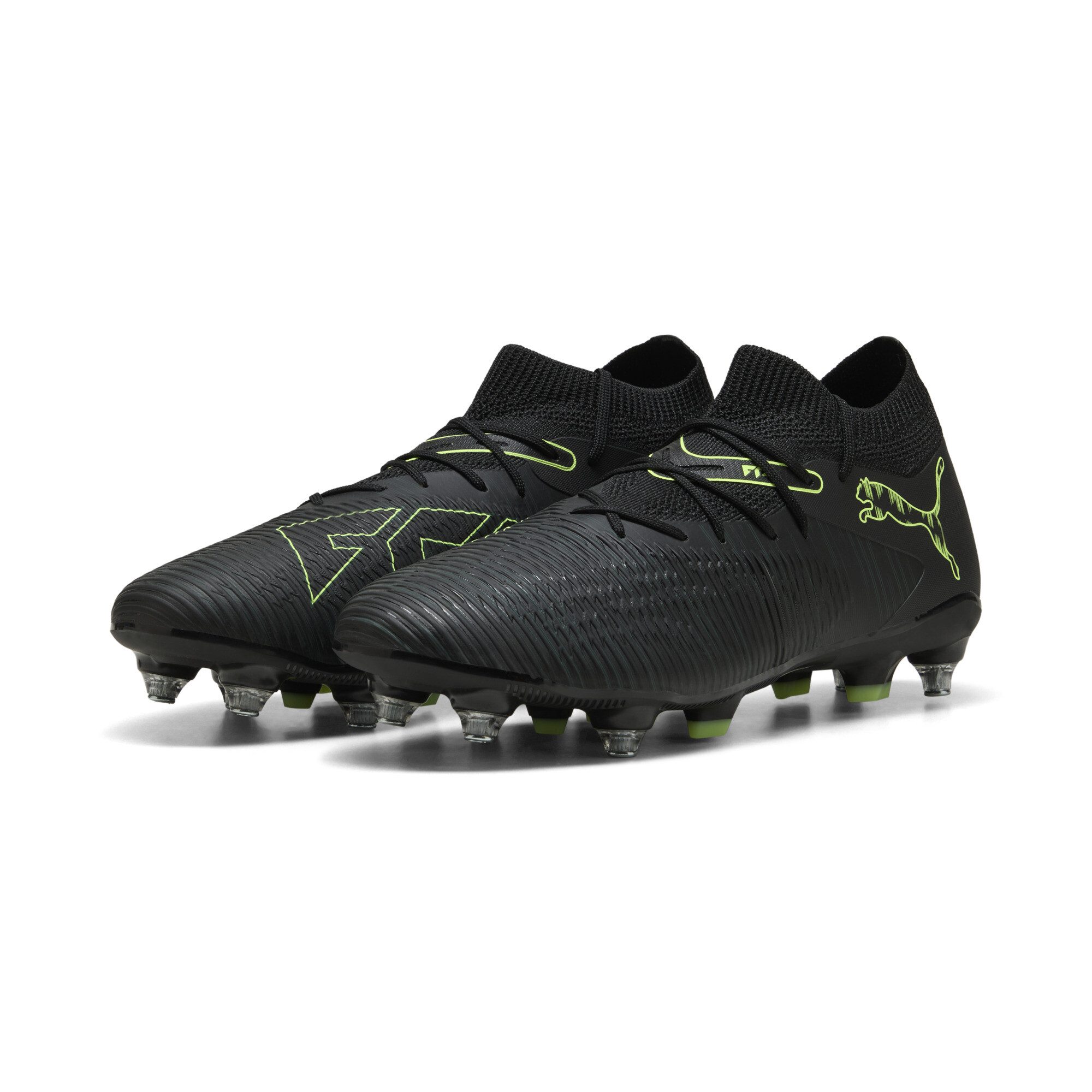 PUMA FUTURE 8 MATCH MxSG uniseks voetbalschoenen, Groen/Zwart, Maat 45 thumbnail 6