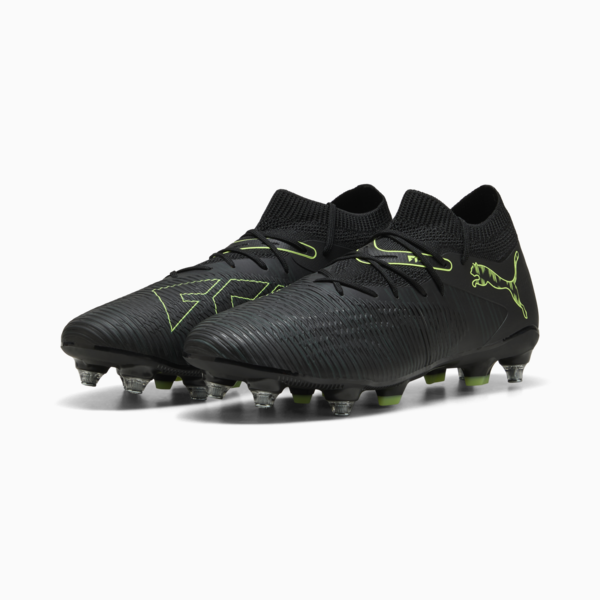 FUTURE 8 MATCH MxSG Football Boots Unisex, PUMA Black-Fizzy Light-Green Terrain, large-ZAF