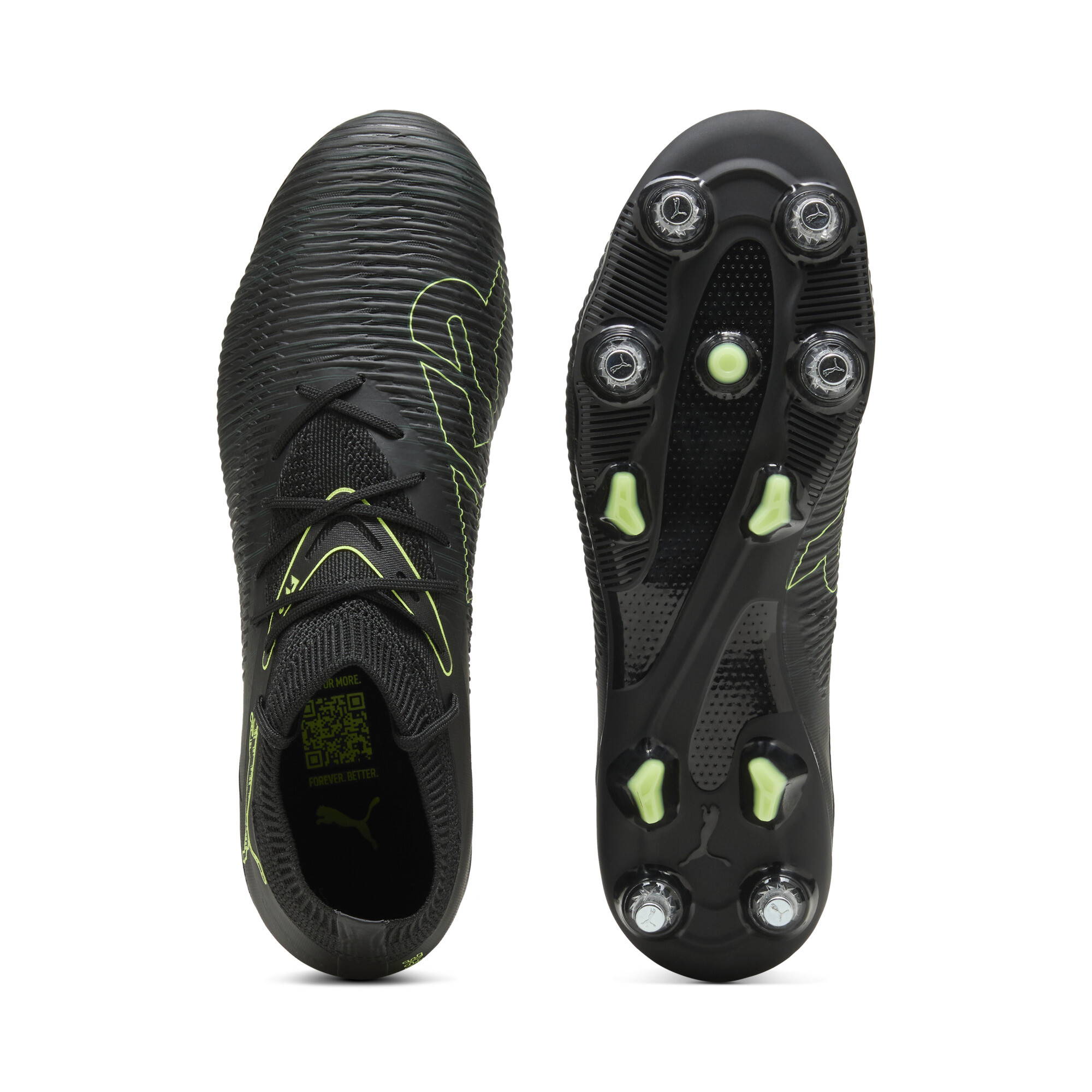 PUMA FUTURE 8 MATCH MxSG uniseks voetbalschoenen, Groen/Zwart, Maat 45 thumbnail 4