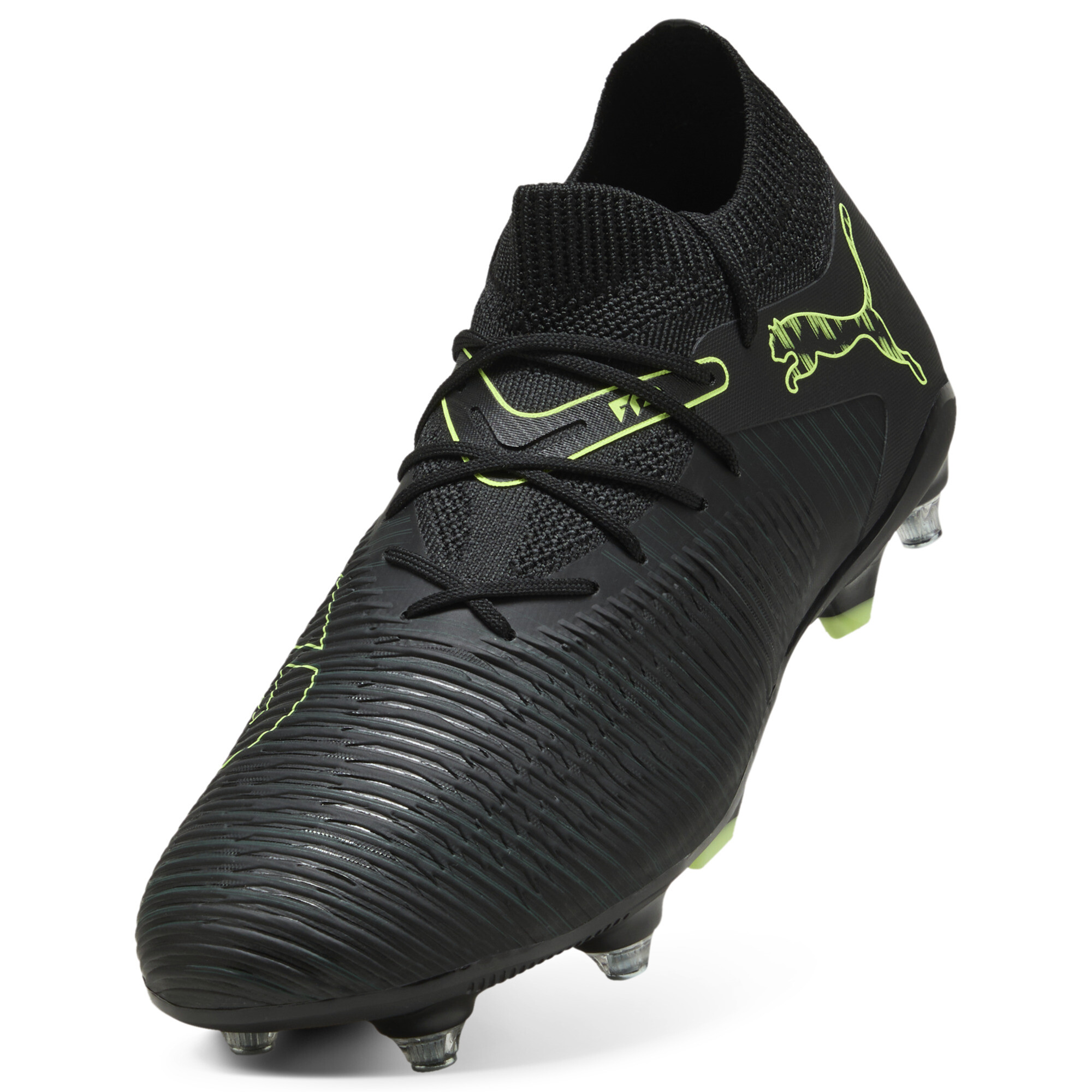 PUMA FUTURE 8 MATCH MxSG uniseks voetbalschoenen, Groen/Zwart, Maat 45 thumbnail 2