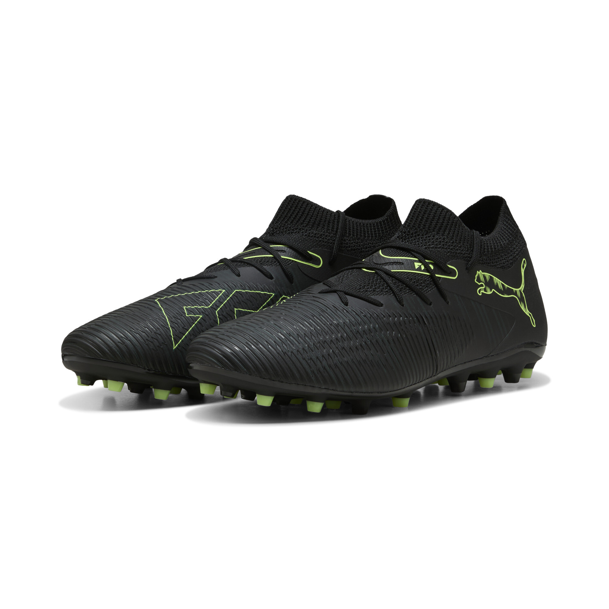PUMA FUTURE 8 MATCH MG uniseks voetbalschoenen, Groen/Zwart, Maat 39 thumbnail 6
