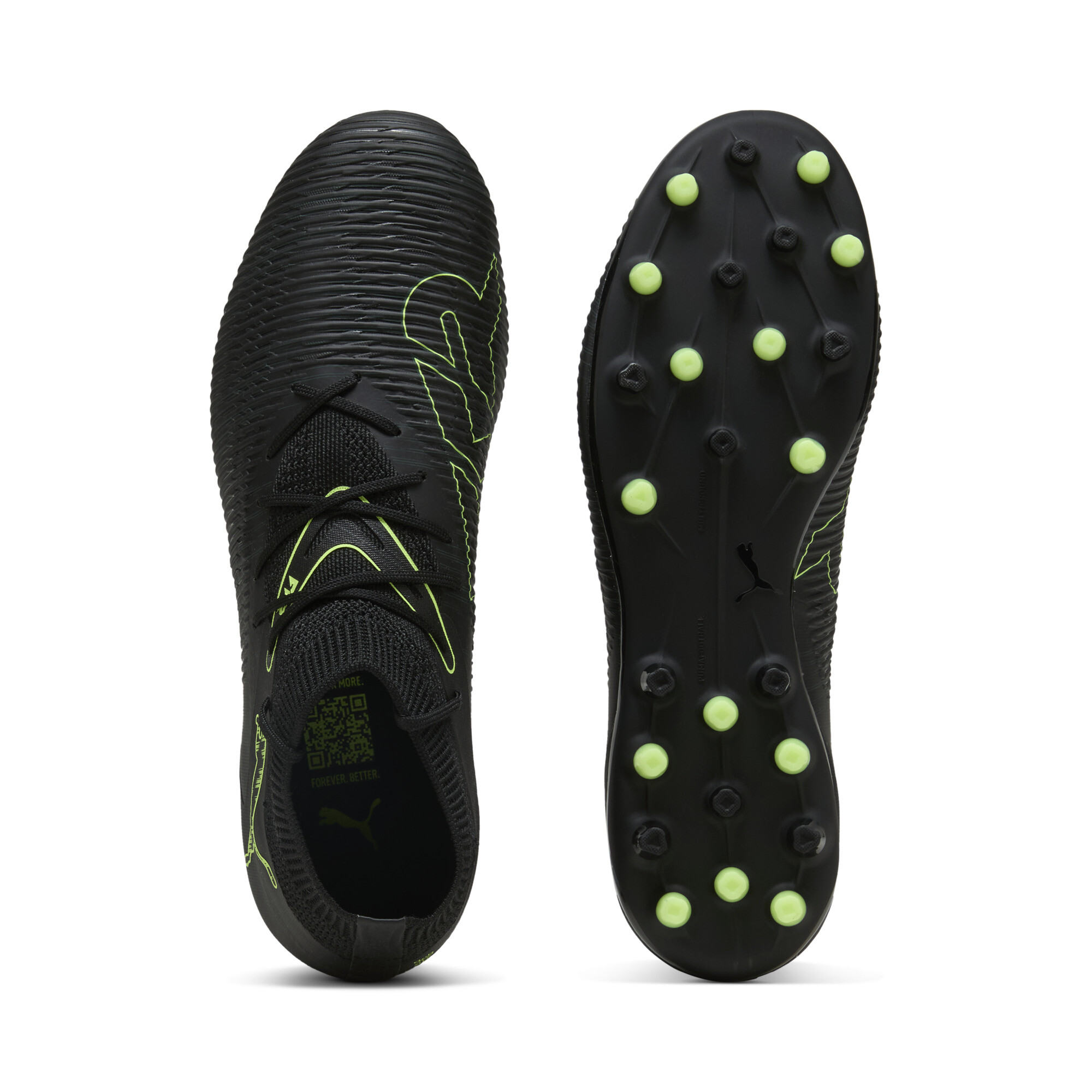 PUMA FUTURE 8 MATCH MG uniseks voetbalschoenen, Groen/Zwart, Maat 39 thumbnail 4