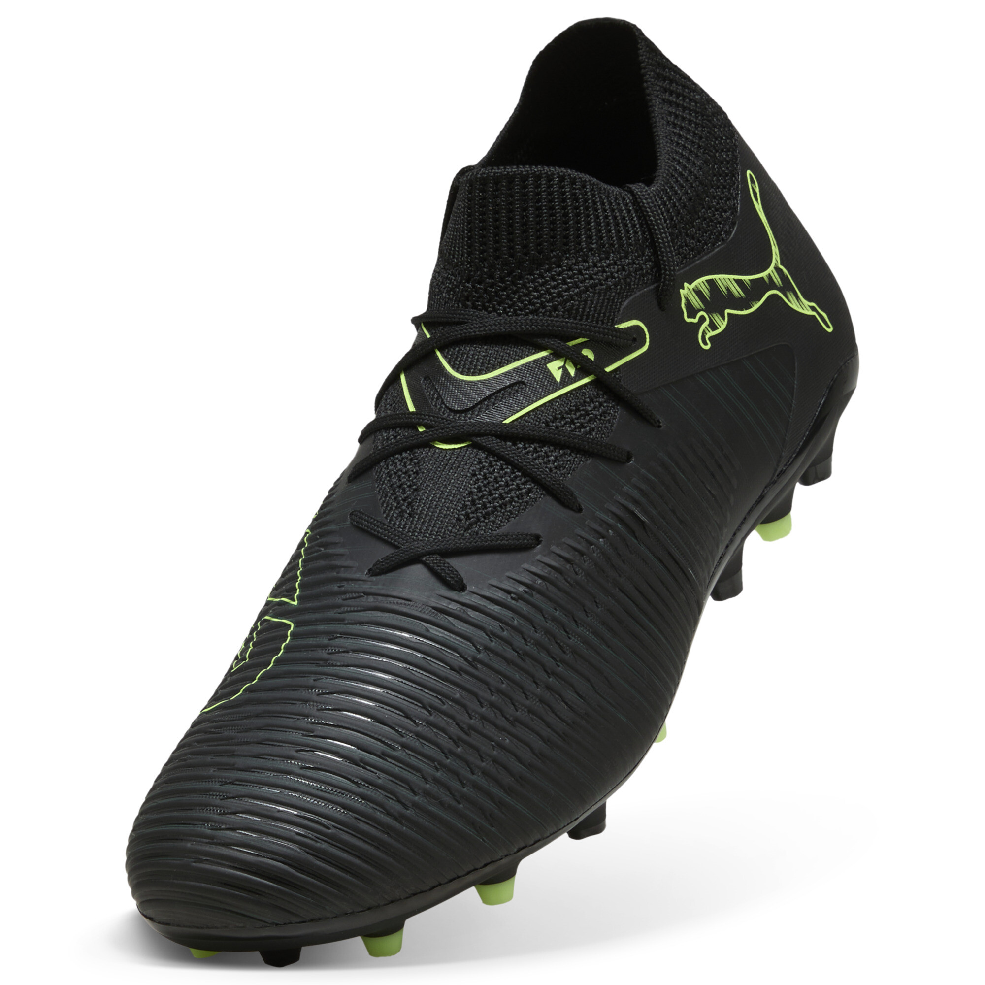 PUMA FUTURE 8 MATCH MG uniseks voetbalschoenen, Groen/Zwart, Maat 39 thumbnail 2