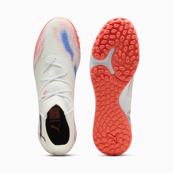 FUTURE 8 MATCH TT Football Boots Unisex, PUMA White-PUMA Black-Glowing Red, large-ZAF
