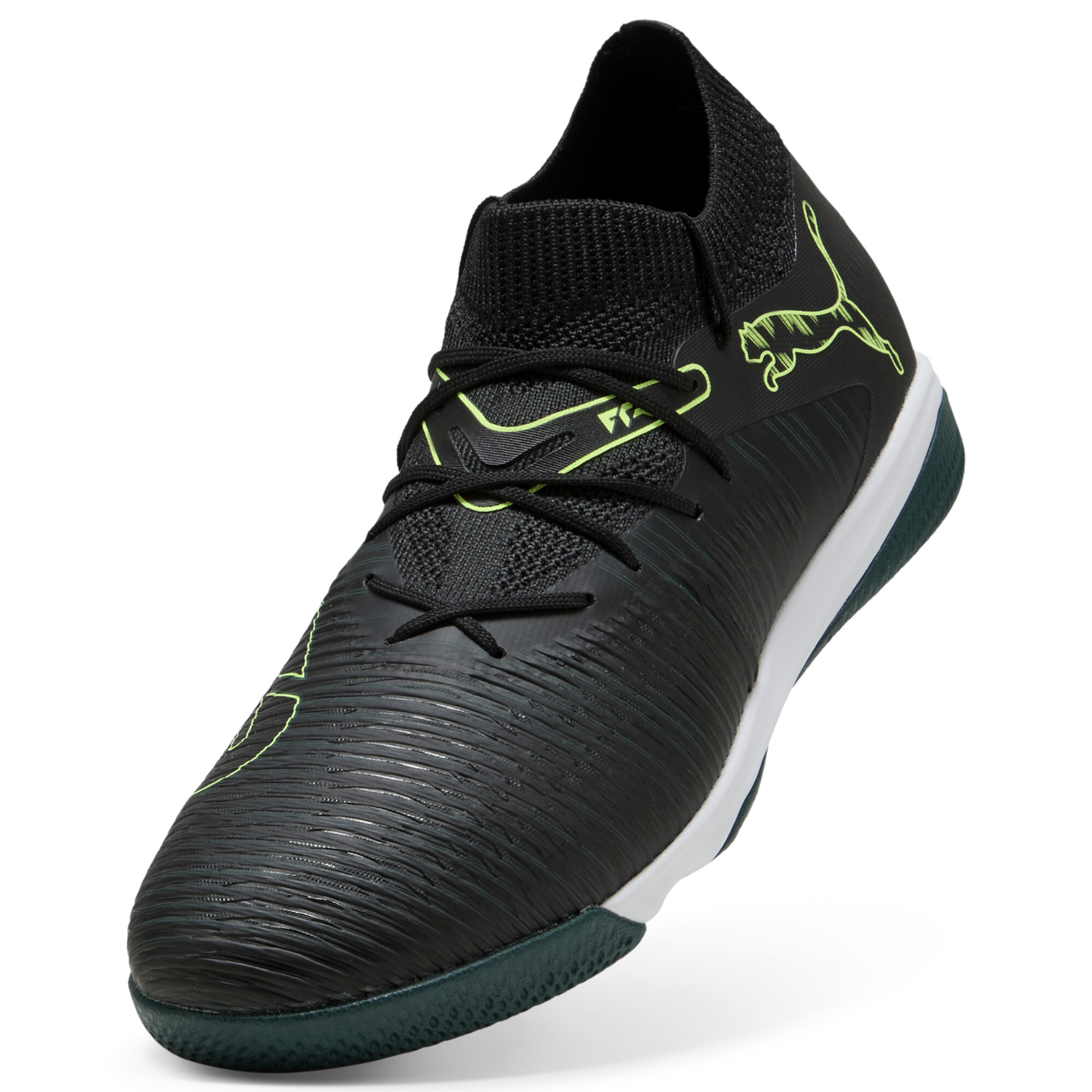 PUMA FUTURE 8 MATCH uniseks futsalschoenen, Groen/Zwart, Maat 45 thumbnail 2