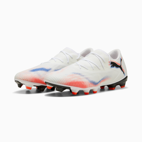 FUTURE 8 MATCH FG/AG Low Football Boots Unisex, PUMA White-PUMA Black-Glowing Red, large-ZAF