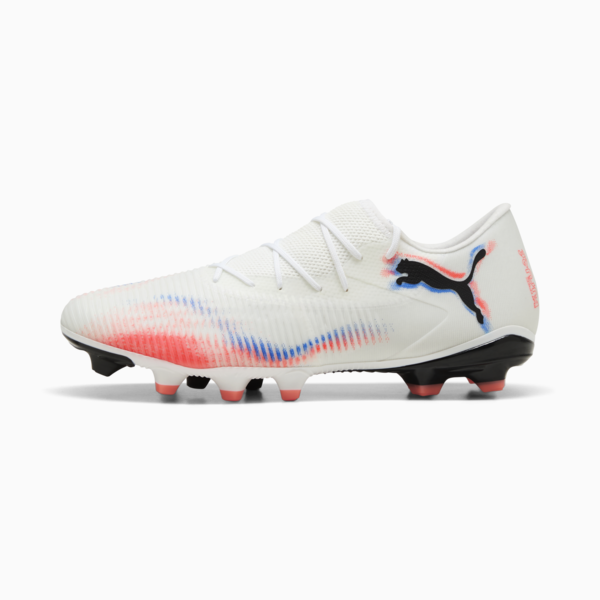 FUTURE 8 MATCH FG/AG Low Football Boots Unisex, PUMA White-PUMA Black-Glowing Red, large-ZAF