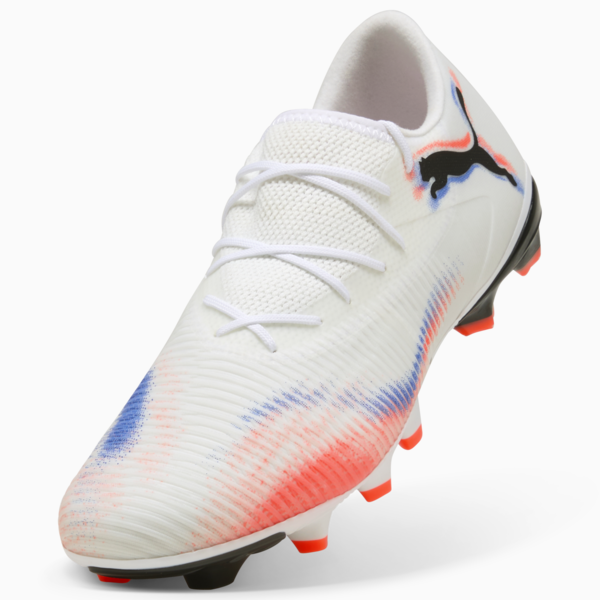 FUTURE 8 MATCH FG/AG Low Football Boots Unisex, PUMA White-PUMA Black-Glowing Red, large-ZAF
