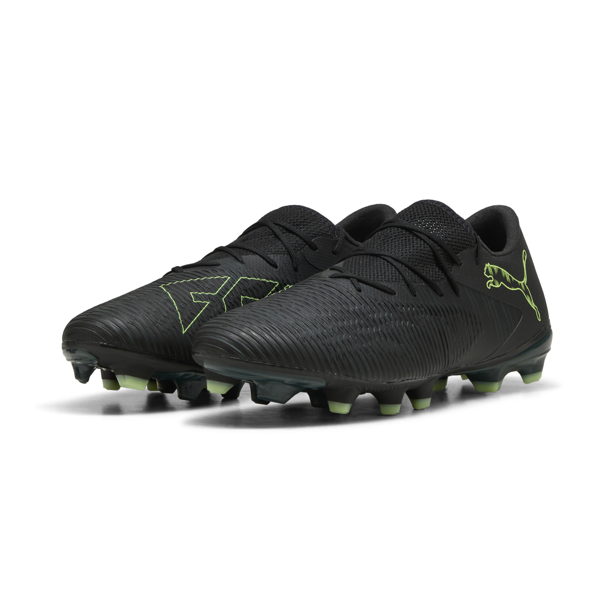PUMA FUTURE 8 MATCH FG/AG lage uniseks voetbalschoenen, Groen/Zwart, Maat 39 thumbnail 6