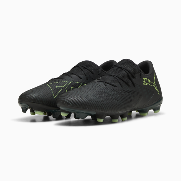 FUTURE 8 MATCH FG/AG Low Football Boots Unisex, PUMA Black-Fizzy Light-Green Terrain, large-ZAF