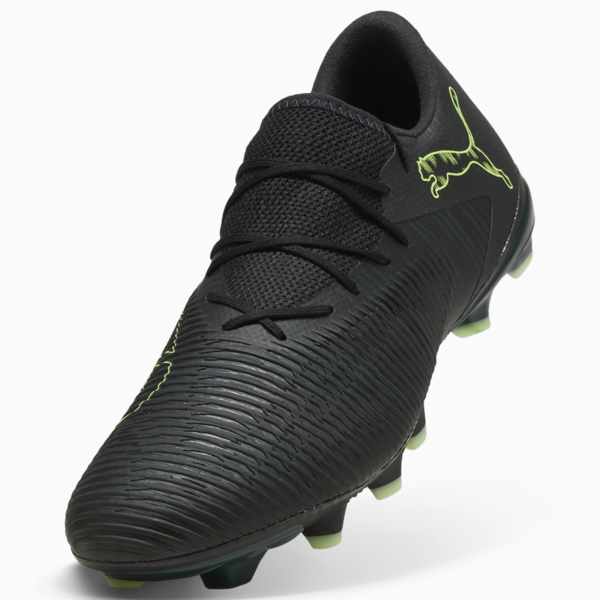FUTURE 8 MATCH FG/AG Low Football Boots Unisex, PUMA Black-Fizzy Light-Green Terrain, large-ZAF