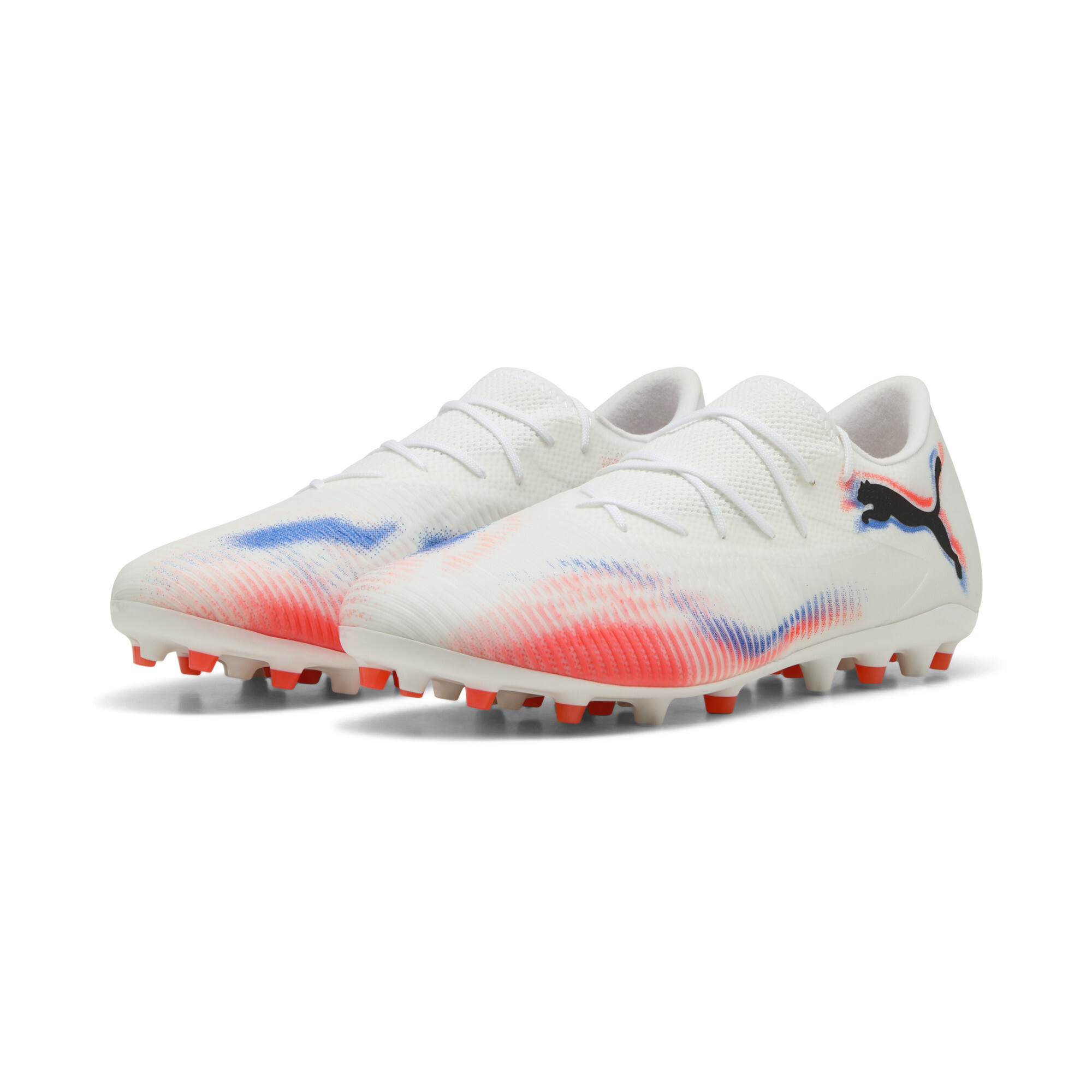 PUMA FUTURE 8 MATCH MG lage uniseks voetbalschoenen, Zwart/Rood/Wit, Maat 43 thumbnail 6