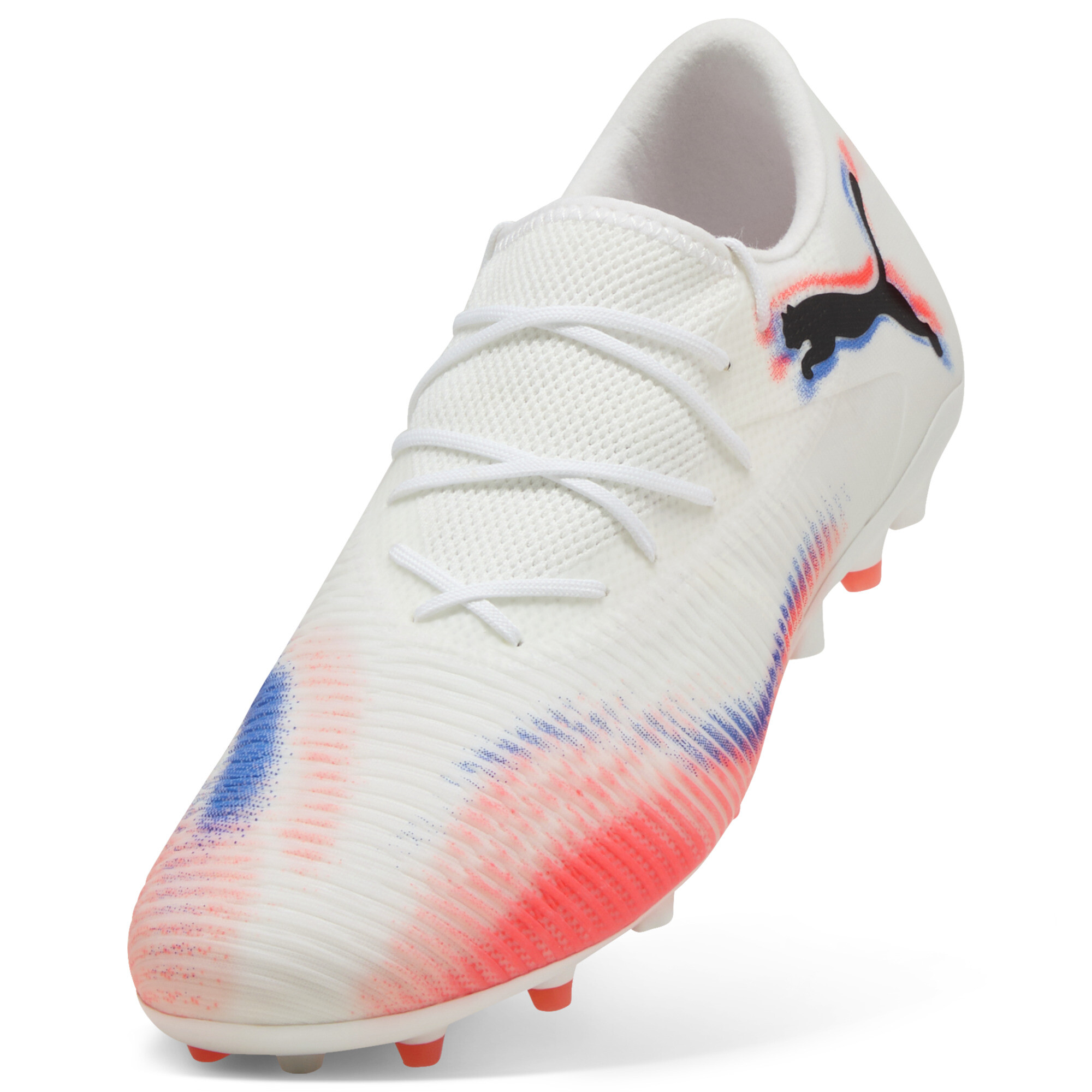 PUMA FUTURE 8 MATCH MG lage uniseks voetbalschoenen, Zwart/Rood/Wit, Maat 43 thumbnail 2