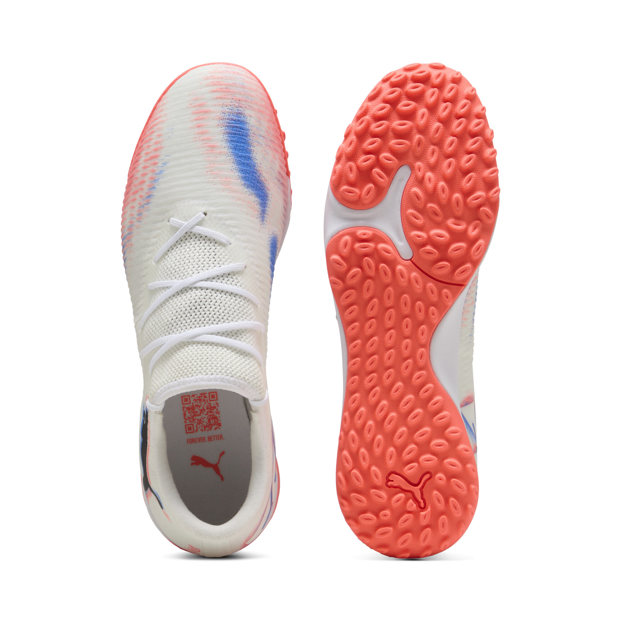 PUMA FUTURE 8 MATCH TT lage uniseks voetbalschoenen, Zwart/Rood/Wit, Maat 47 thumbnail 4