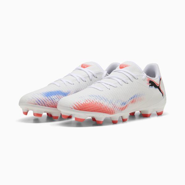 FUTURE 8 PLAY FG/AG Football Boots Unisex, PUMA White-PUMA Black-Glowing Red, large-ZAF