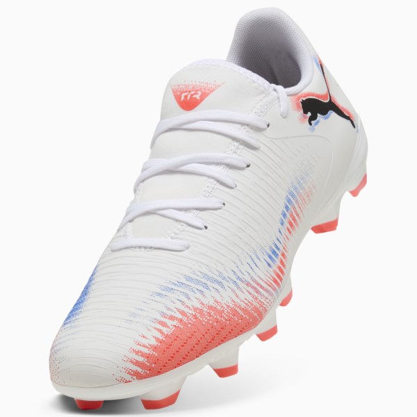 FUTURE 8 PLAY FG/AG Football Boots Unisex, PUMA White-PUMA Black-Glowing Red, large-ZAF