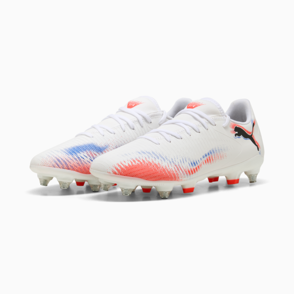 FUTURE 8 PLAY MxSG Football Boots Unisex, PUMA White-PUMA Black-Glowing Red, large-ZAF