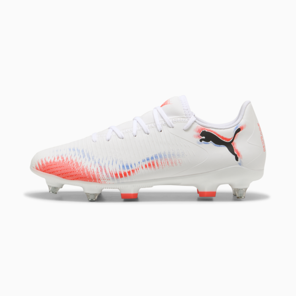 FUTURE 8 PLAY MxSG Football Boots Unisex, PUMA White-PUMA Black-Glowing Red, large-ZAF