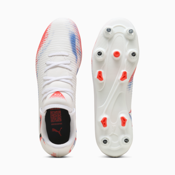 FUTURE 8 PLAY MxSG Football Boots Unisex, PUMA White-PUMA Black-Glowing Red, large-ZAF