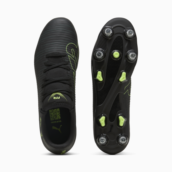 FUTURE 8 PLAY MxSG Football Boots Unisex, PUMA Black-Fizzy Light-Green Terrain, large-ZAF