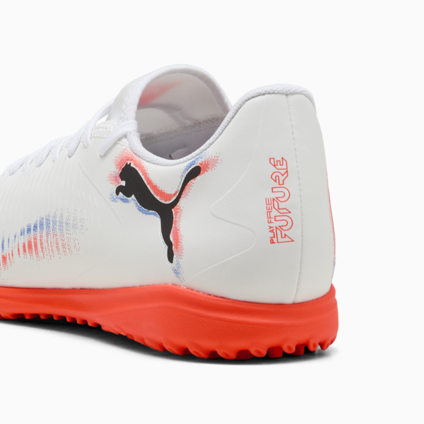 FUTURE 8 PLAY TT Football Boots Unisex, PUMA White-PUMA Black-Glowing Red, large-ZAF