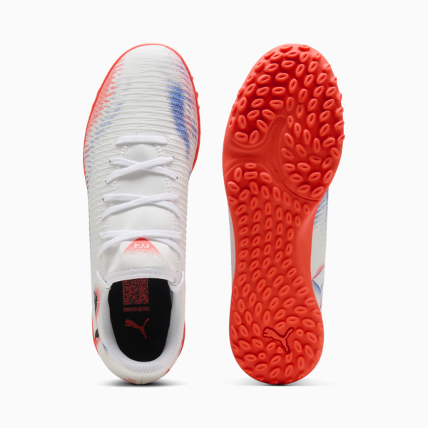 FUTURE 8 PLAY TT Football Boots Unisex, PUMA White-PUMA Black-Glowing Red, large-ZAF