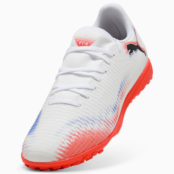 FUTURE 8 PLAY TT Football Boots Unisex, PUMA White-PUMA Black-Glowing Red, large-ZAF
