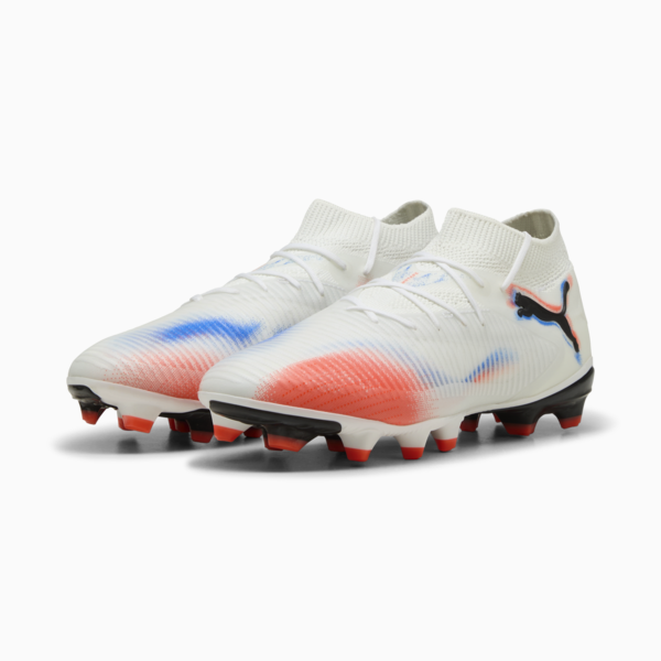Tacos de fútbol FUTURE 8 PRO FG/AG para mujer, PUMA White-PUMA Black-Glowing Red, large-MEX