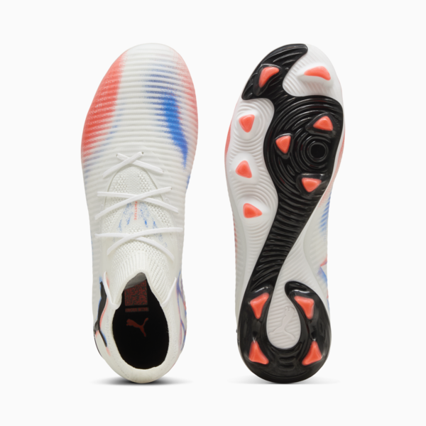 Tacos de fútbol FUTURE 8 PRO FG/AG para mujer, PUMA White-PUMA Black-Glowing Red, large-MEX