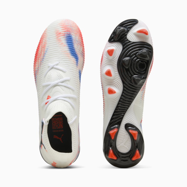 FUTURE 8 MATCH FG/AG Football Boots Women, PUMA White-PUMA Black-Glowing Red, large-ZAF