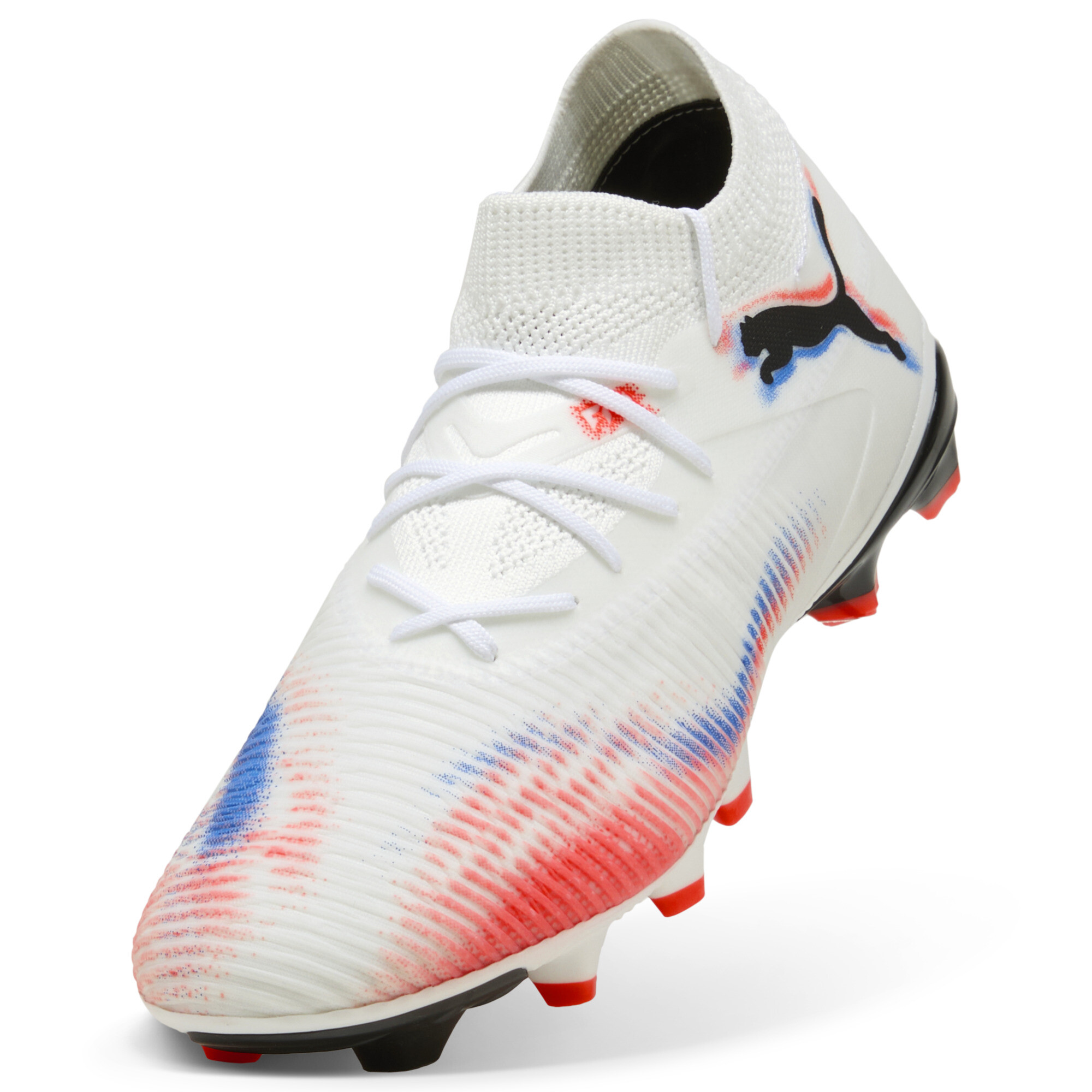 PUMA FUTURE 8 MATCH FG/AG voetbalschoenen voor Dames, Zwart/Rood/Wit, Maat 38 thumbnail 2