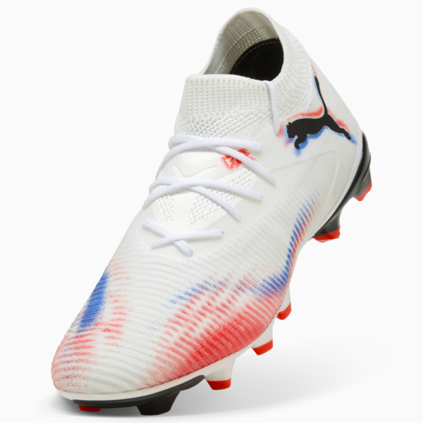 FUTURE 8 MATCH FG/AG Football Boots Women, PUMA White-PUMA Black-Glowing Red, large-ZAF
