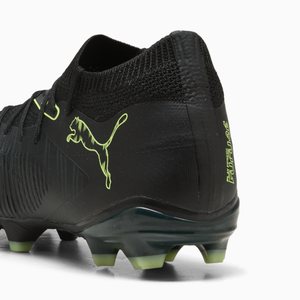 Tacos de fútbol FUTURE 8 MATCH FG/AG para mujer, PUMA Black-Fizzy Light-Green Terrain, large-MEX