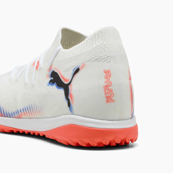 Tacos de fútbol FUTURE 8 MATCH TT para mujer, PUMA White-PUMA Black-Glowing Red, large-MEX