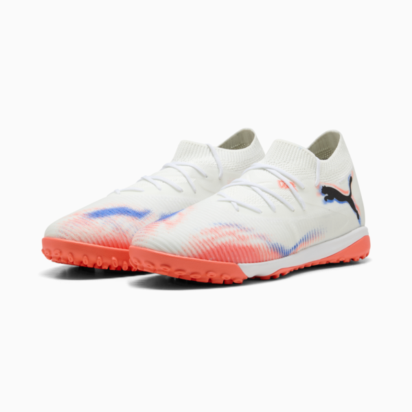 Tacos de fútbol FUTURE 8 MATCH TT para mujer, PUMA White-PUMA Black-Glowing Red, large-MEX