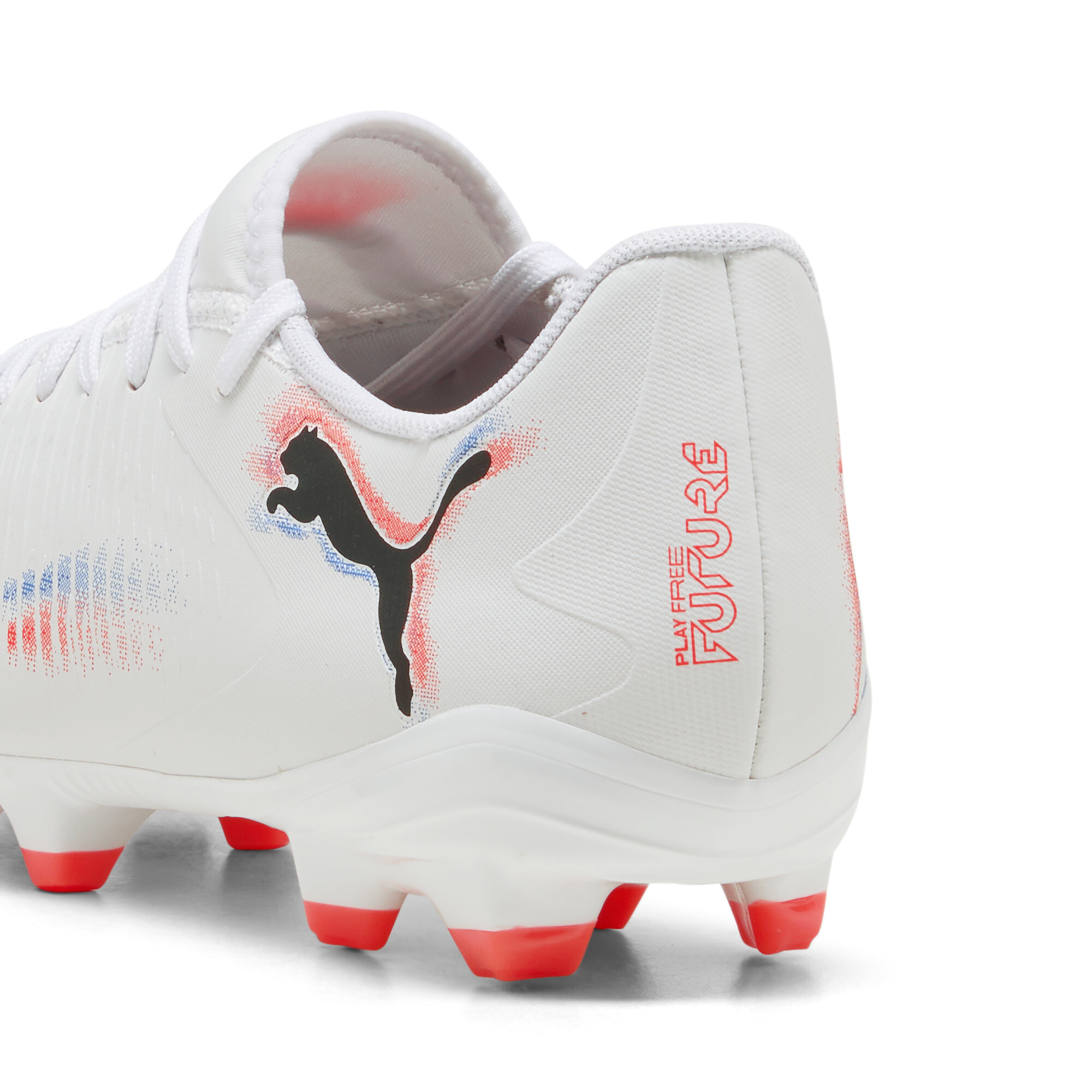 PUMA FUTURE 8 PLAY FG/AG voetbalschoenen voor Dames, Zwart/Rood/Wit, Maat 42 thumbnail 5